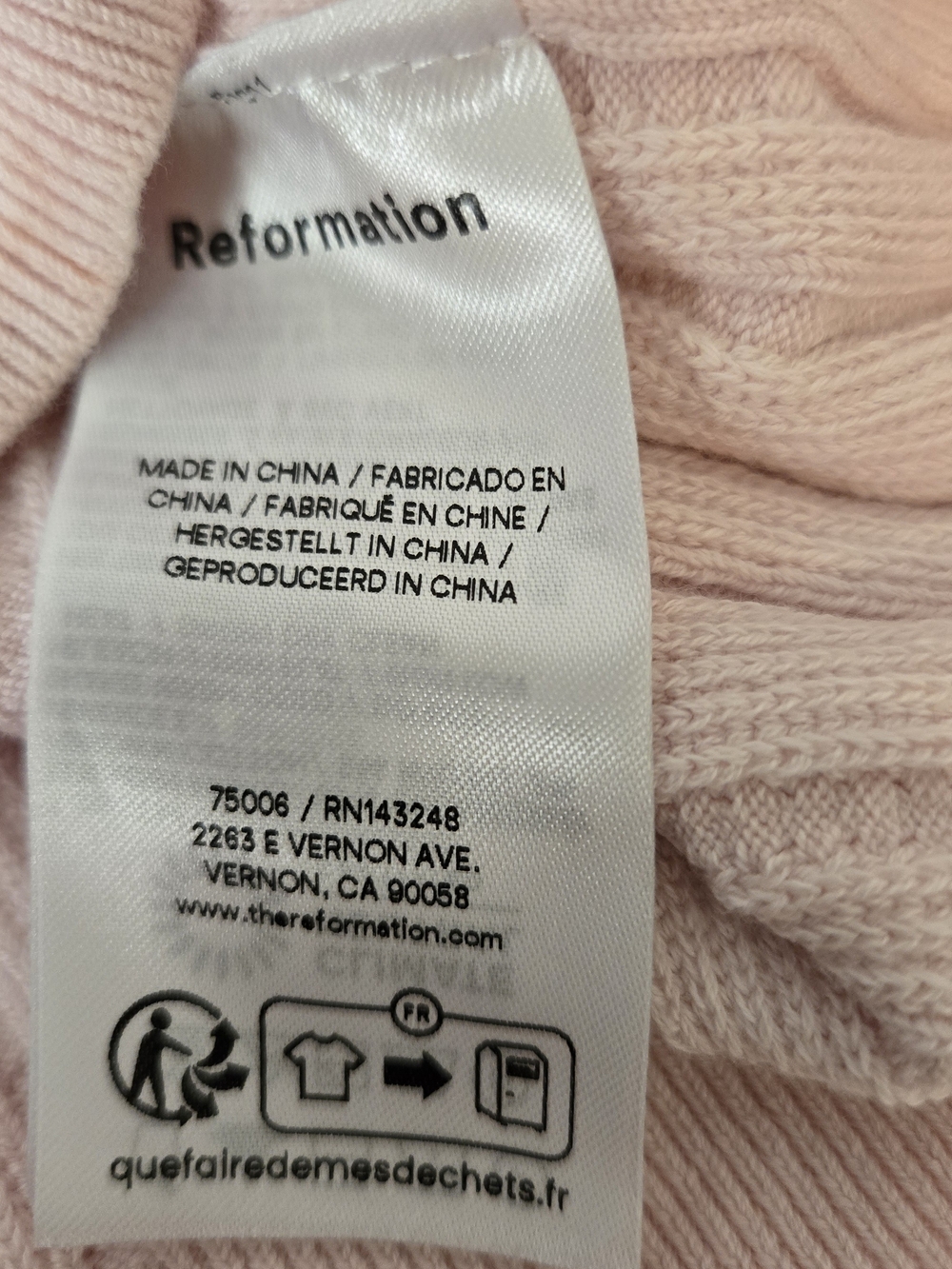 Reformation Zazie Knit Cotton Blend Strapless Top Tube Size Small NWT - Picture 9 of 12